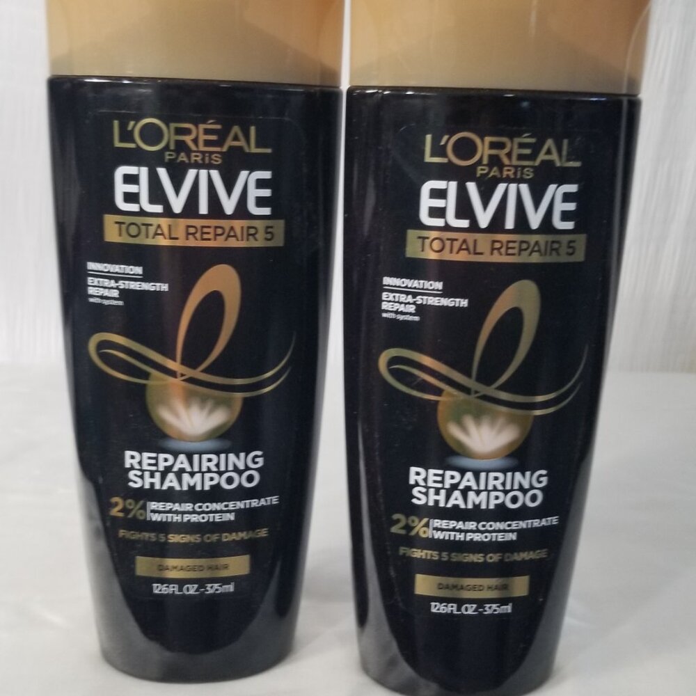 2 Loreal Paris Elvive total Repairs Shampoo Damage Hair 12.6 Fl. Oz.- 375 ml.
